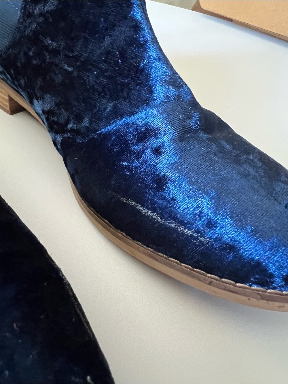 Tom’s Women's Navy Velour Boots - Picture 6 of 6